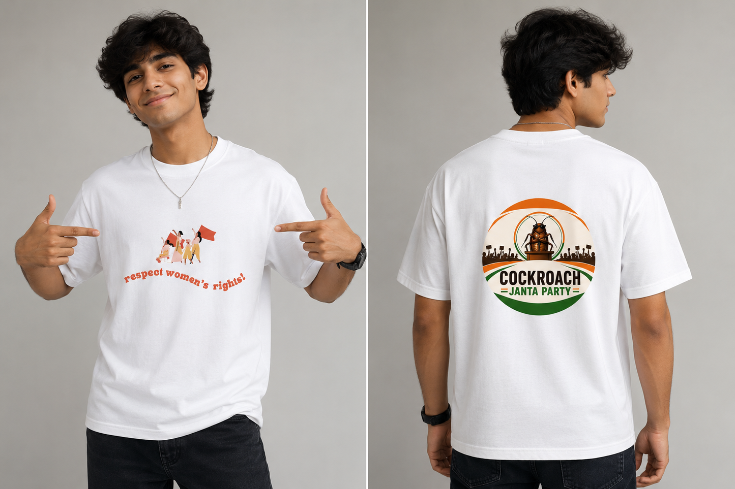 Women Rights x Cockroach Janta Party Tshirt Unisex Oversized Classic T-Shirt