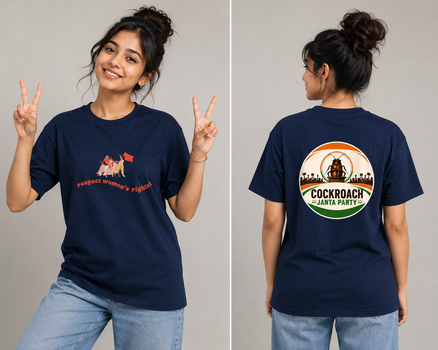 Women Rights x Cockroach Janta Party Tshirt Unisex Oversized Classic T-Shirt